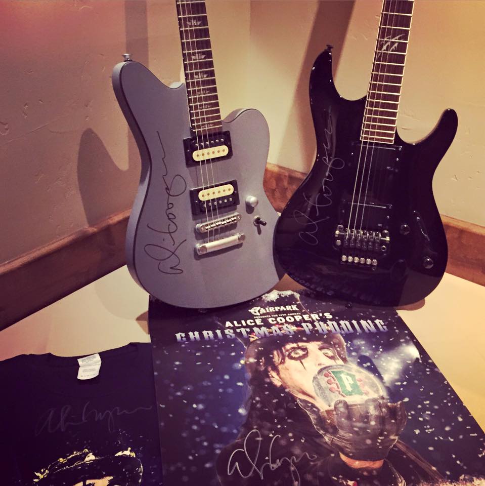 These two guitars were autographed by none other than Alice Cooper! They were raffled off to those that raised the most money